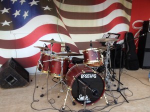 Bootleg Kit in front of Flag