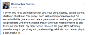 FB - Christopher Reeves recommendation